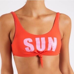 New! Bananamoon sun knot front bikini top red 3716